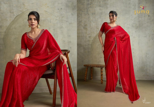 13007 Amelia Suma Designer Fendy Chiffon Sarees
