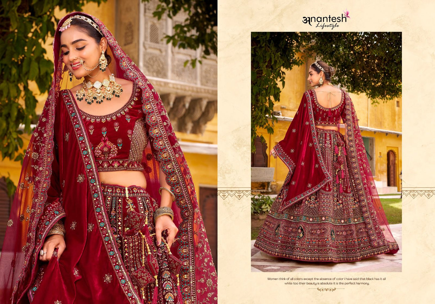 13008 Wedding Bride Vol 3 Anantesh Premium Velvet Bridal Lehenga Choli