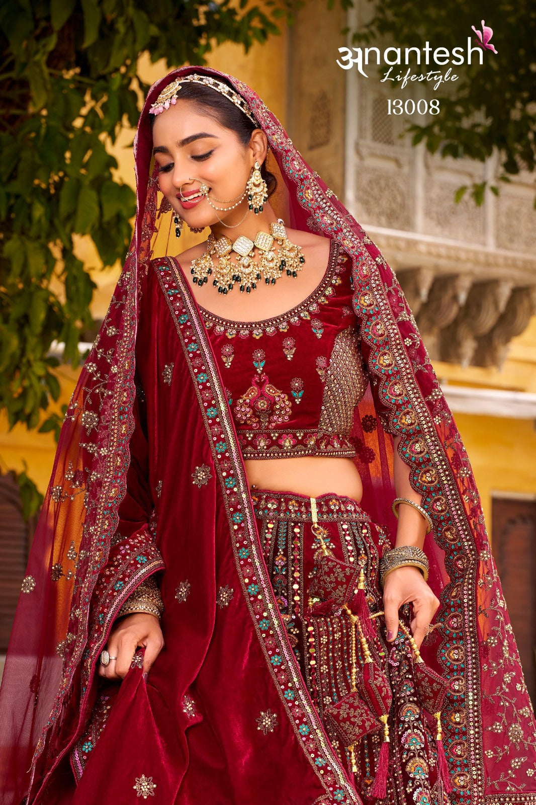 13008 Wedding Bride Vol 3 Anantesh Premium Velvet Bridal Lehenga Choli