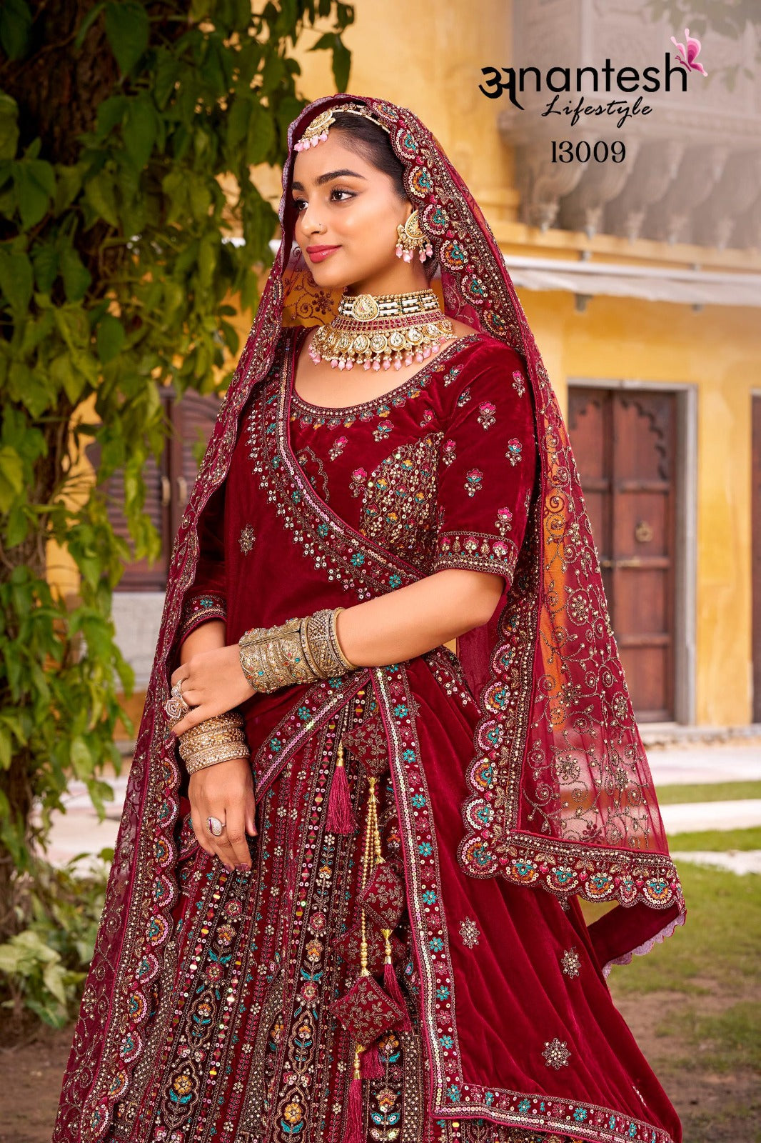13009 Wedding Bride Vol 3 Anantesh Premium Velvet Bridal Lehenga Choli