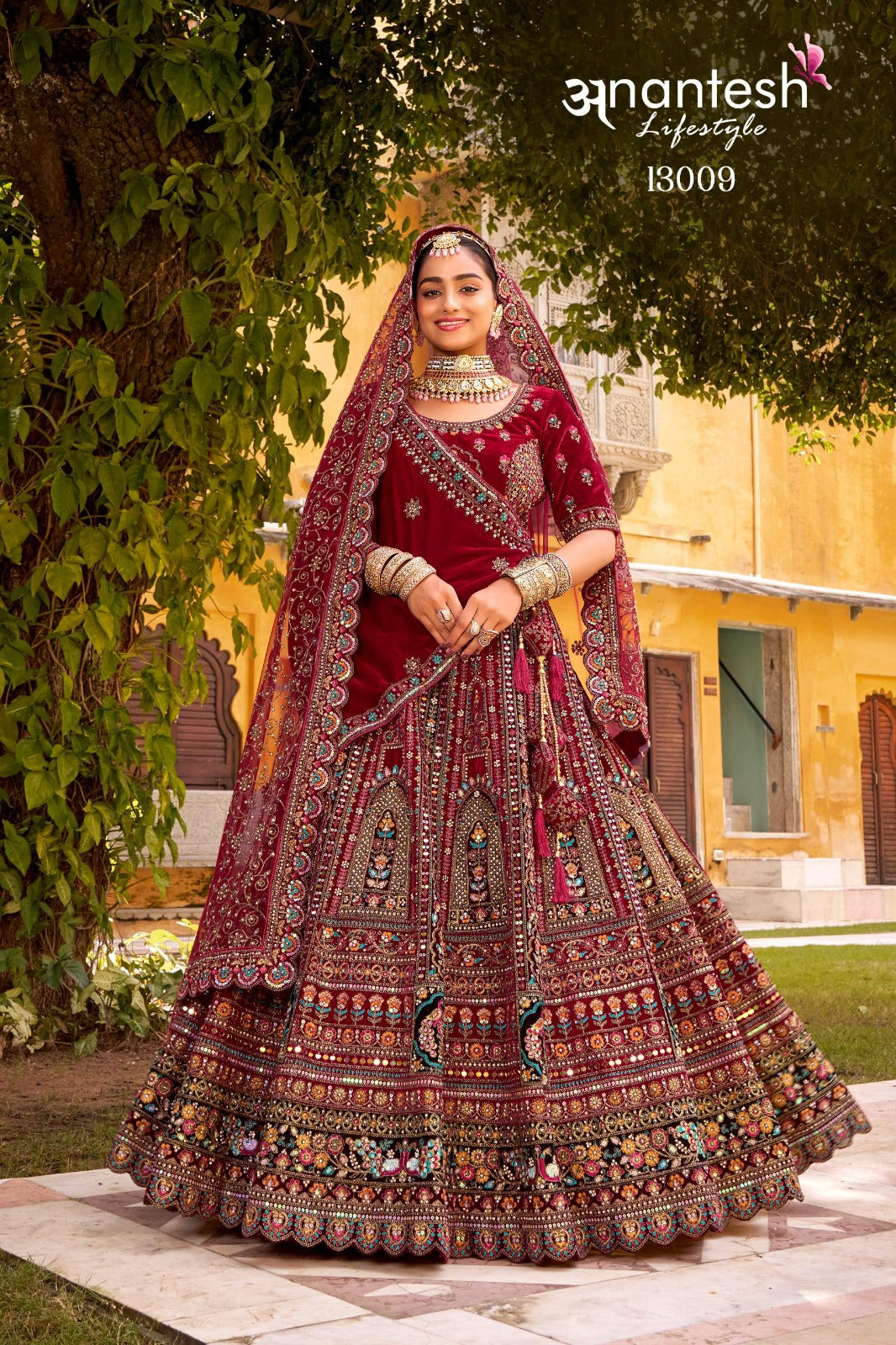 13009 Wedding Bride Vol 3 Anantesh Premium Velvet Bridal Lehenga Choli
