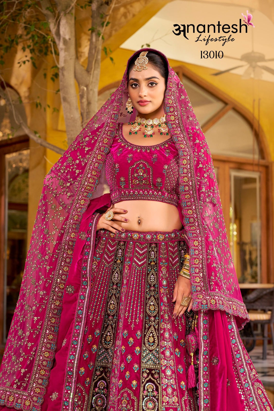 13010 Wedding Bride Vol 3 Anantesh Premium Velvet Bridal Lehenga Choli