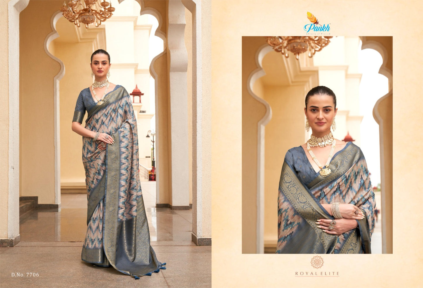 7706 Anshika Pankh Sarees