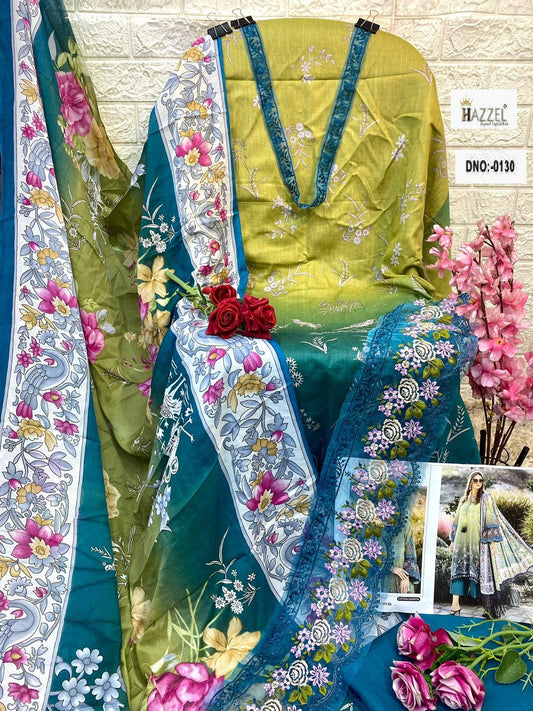 130 Hazzel Embroidery Pakistani Patch Suits