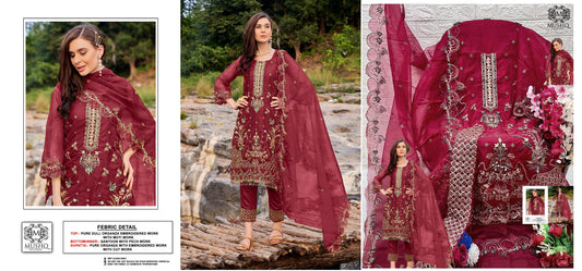 302Maroon Mushq Pakistani Salwar Suits