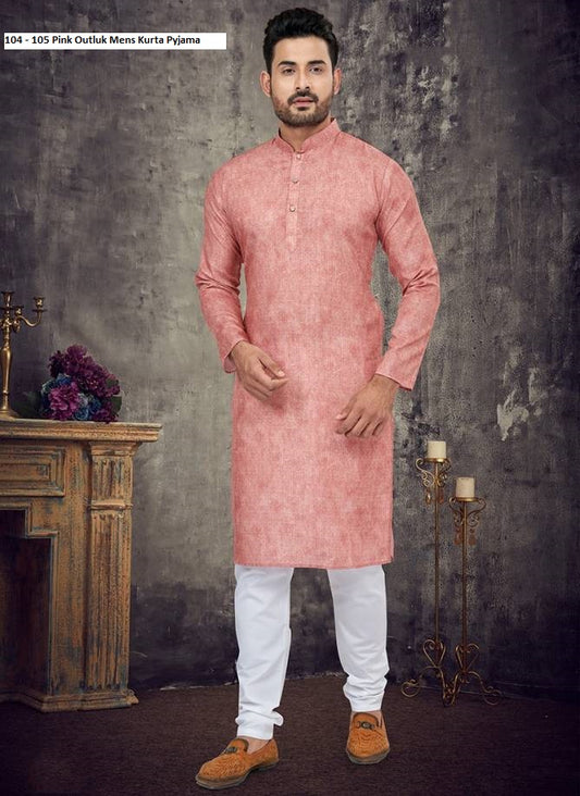 104 - 105 Pink Outluk Mens Kurta Pyjama
