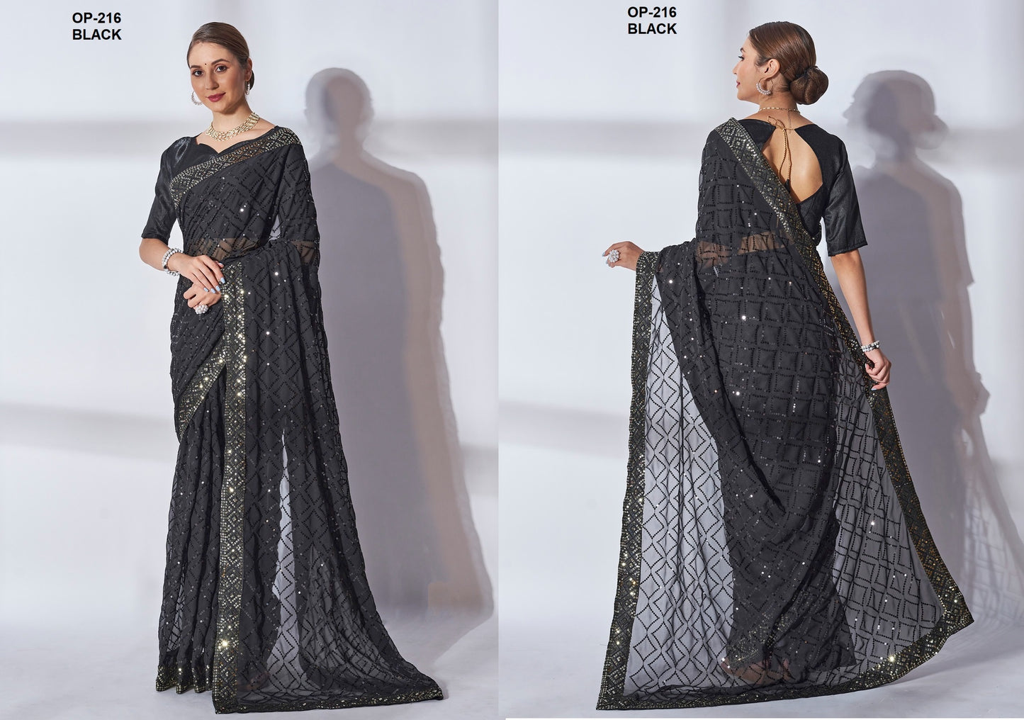 216 Black Laxminam Sarees