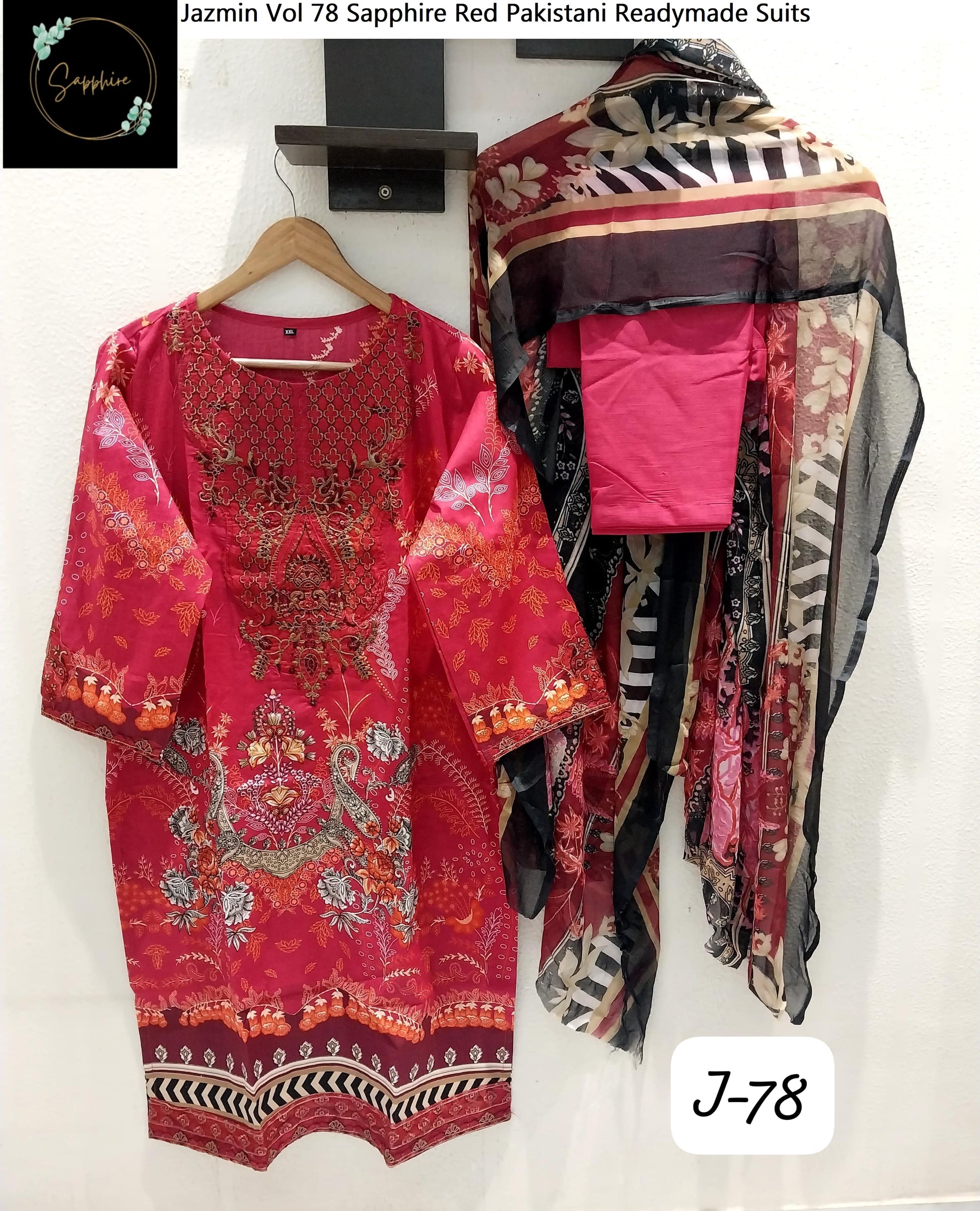 Jazmin Vol 78 Pink Sapphire Pakistani Readymade Suits