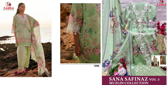 1096 Sana Safinaz Vol 3 Aasha Designer Pakistani Salwar Suits