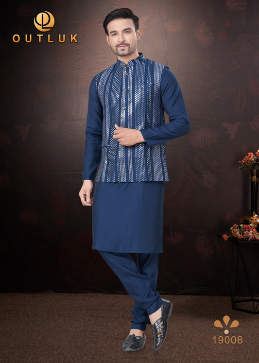 19006 Wedding Collection Vol 19 Outluk Mens Kurta Pyjama