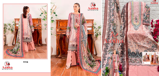 1114 Aasha Designer Pakistani Salwar Suits