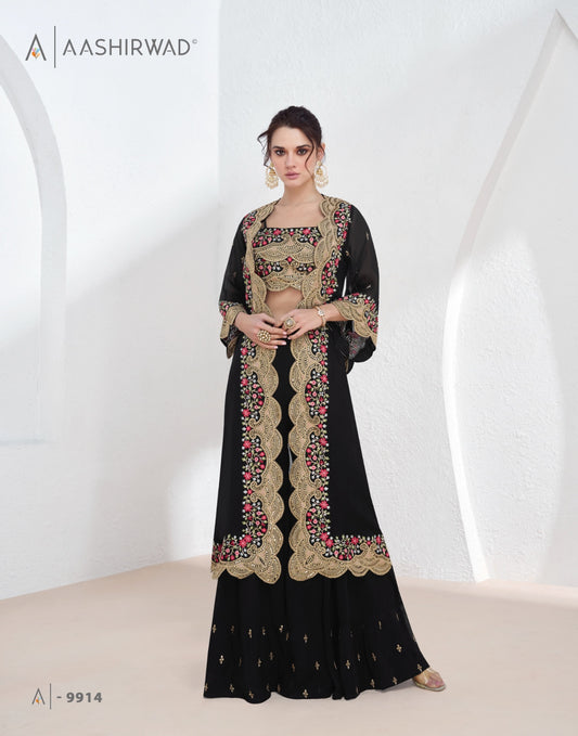 9914 Aarzoo Aashirwad Creation Indowestern Pair