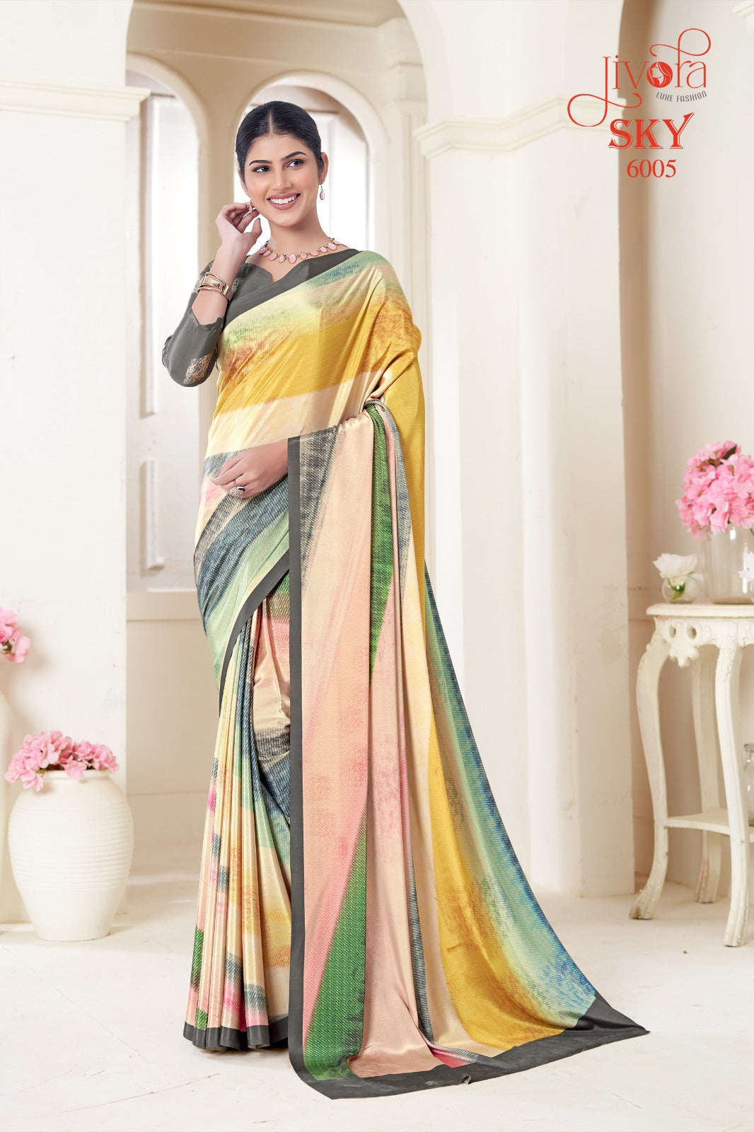 6005 Sky Jivora Sarees