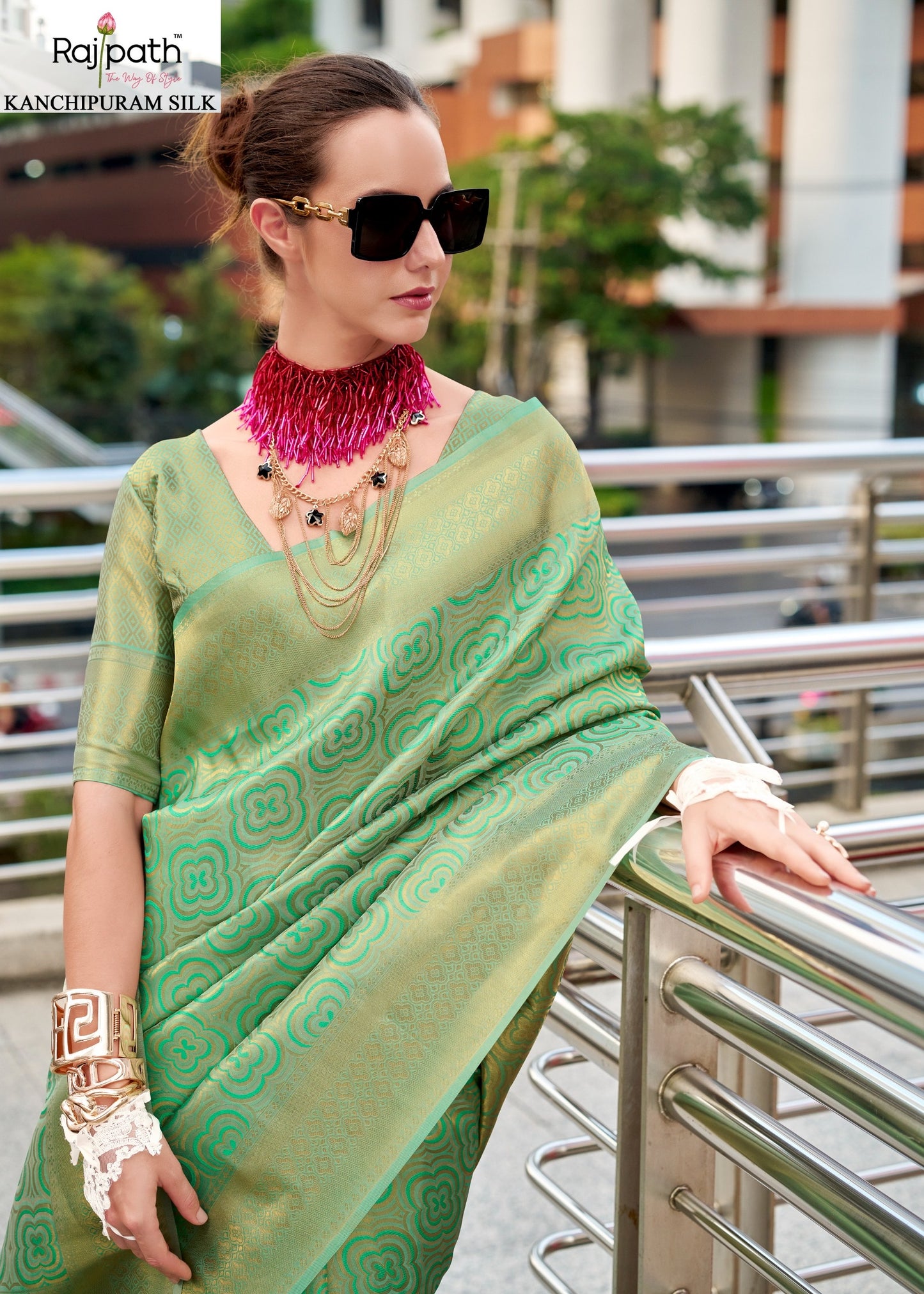 131 Butterscotch Rajpath Silk Sarees