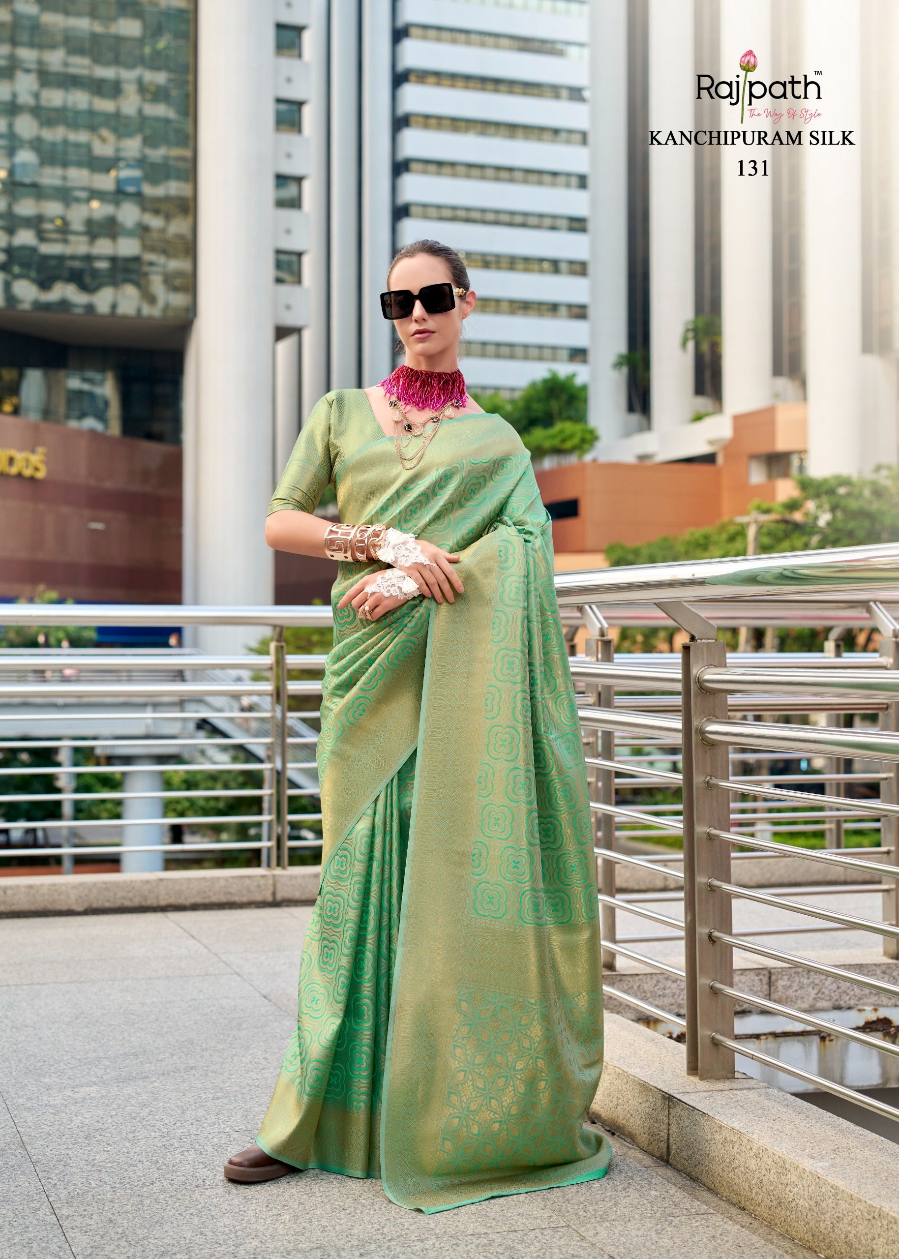 131 Butterscotch Rajpath Silk Sarees