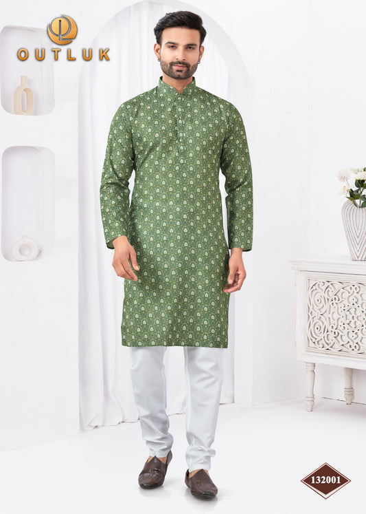 132001 Wedding Collection Vol 132 Outluk Rayon Mens Kurta Pyjama
