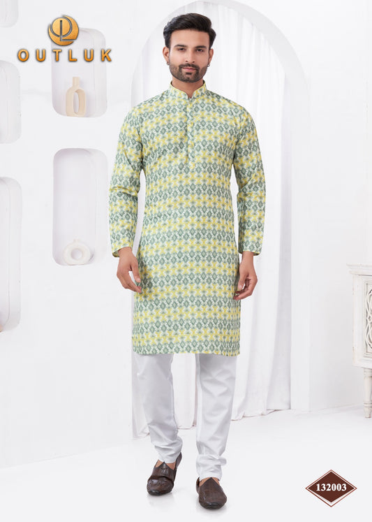 132003 Wedding Collection Vol 132 Outluk Rayon Mens Kurta Pyjama