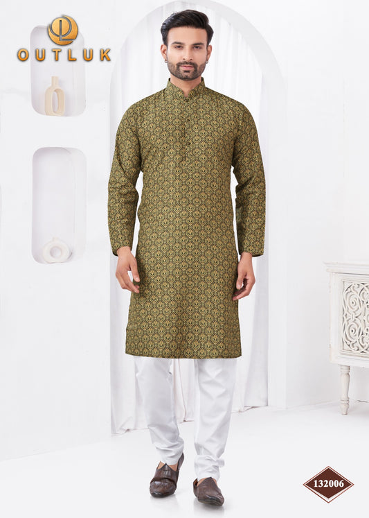 132006 Wedding Collection Vol 132 Outluk Rayon Mens Kurta Pyjama