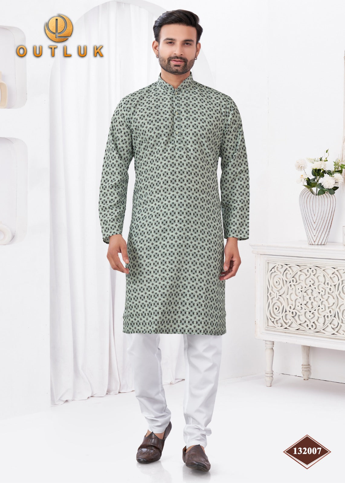 132007 Wedding Collection Vol 132 Outluk Rayon Mens Kurta Pyjama
