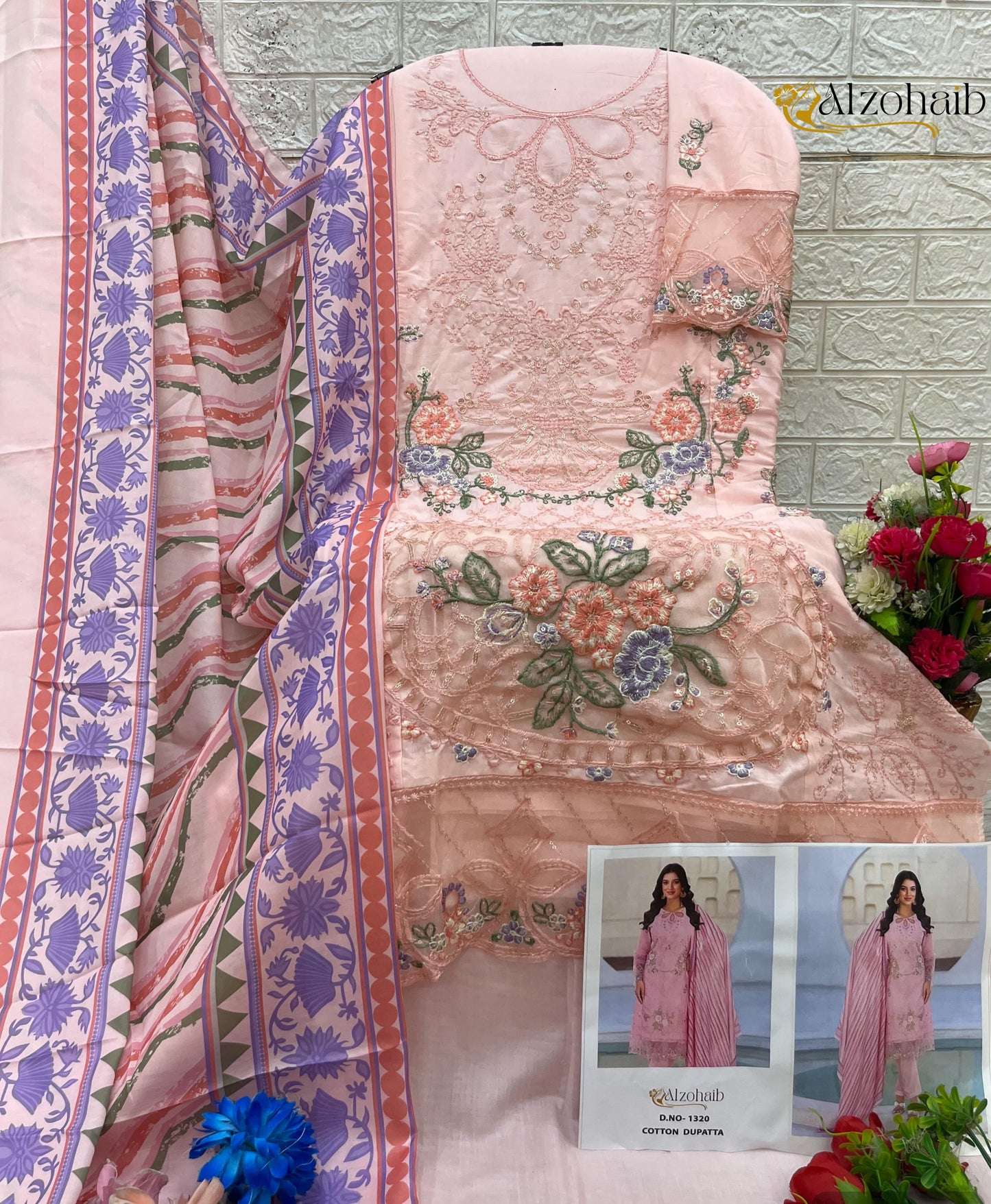1320 Yasmin Al Zohaib Cotton Pakistani Salwar Suits