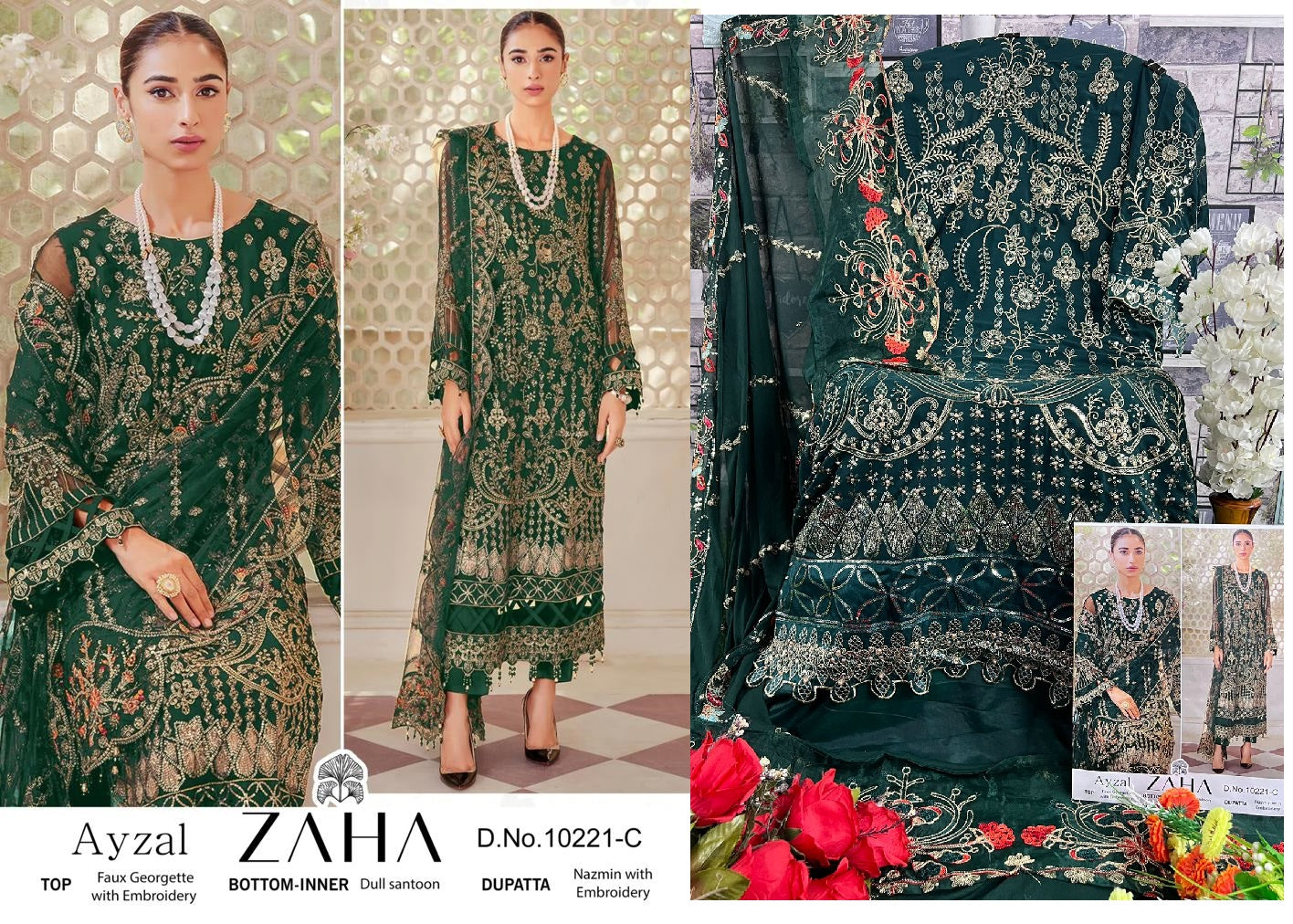 10221C Ayzal Vol 1 Zaha Pakistani Salwar Suits