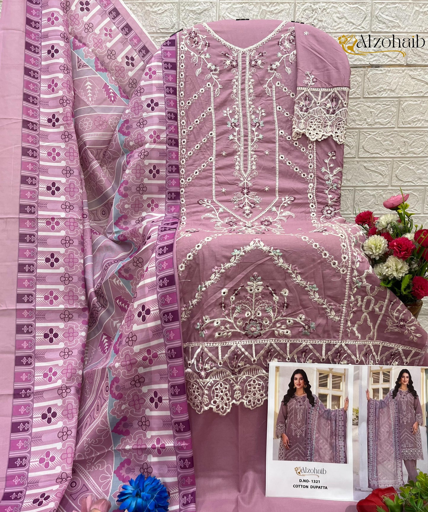 1321 Yasmin Al Zohaib Cotton Pakistani Salwar Suits