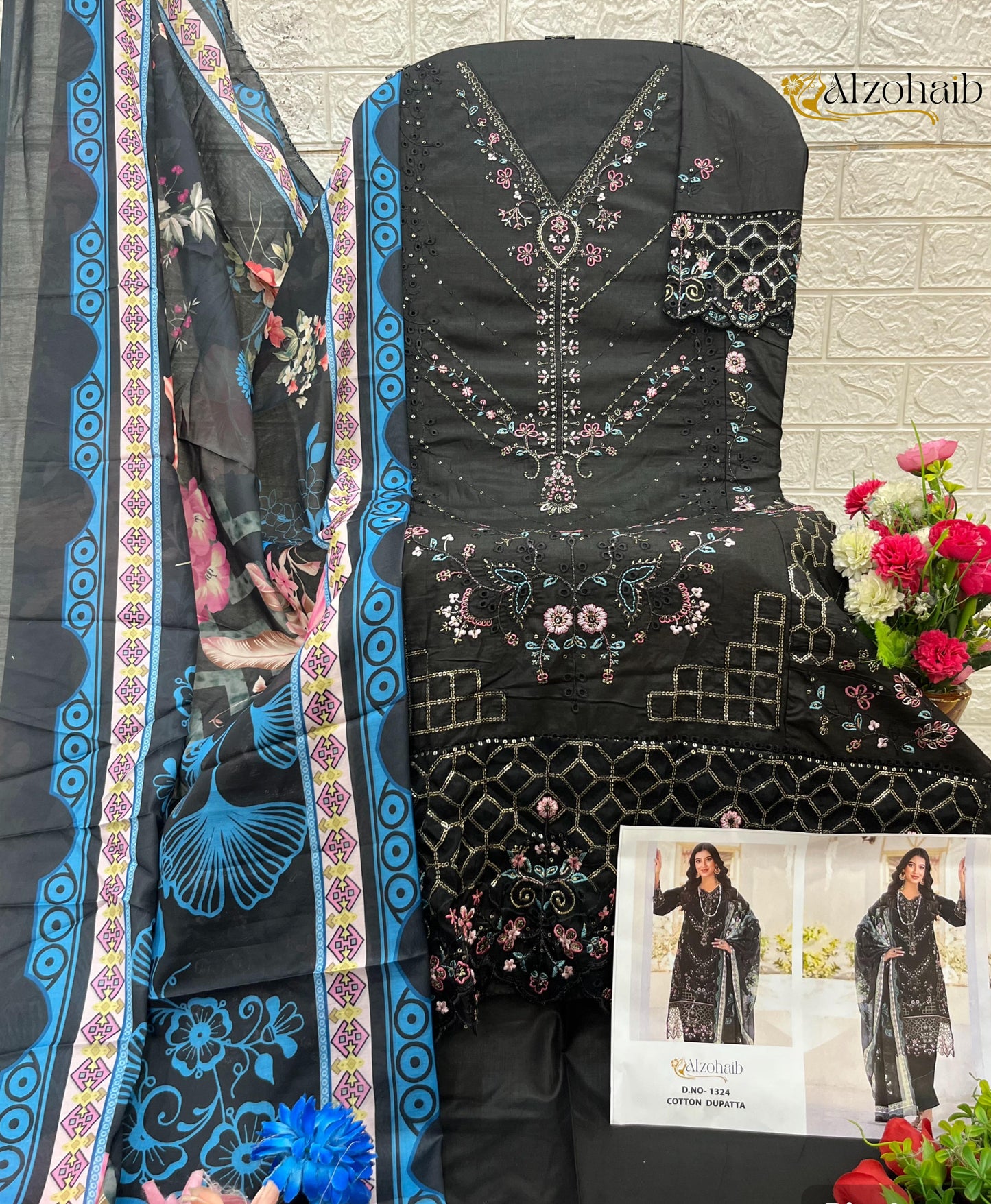 1324 Yasmin Al Zohaib Cotton Pakistani Salwar Suits