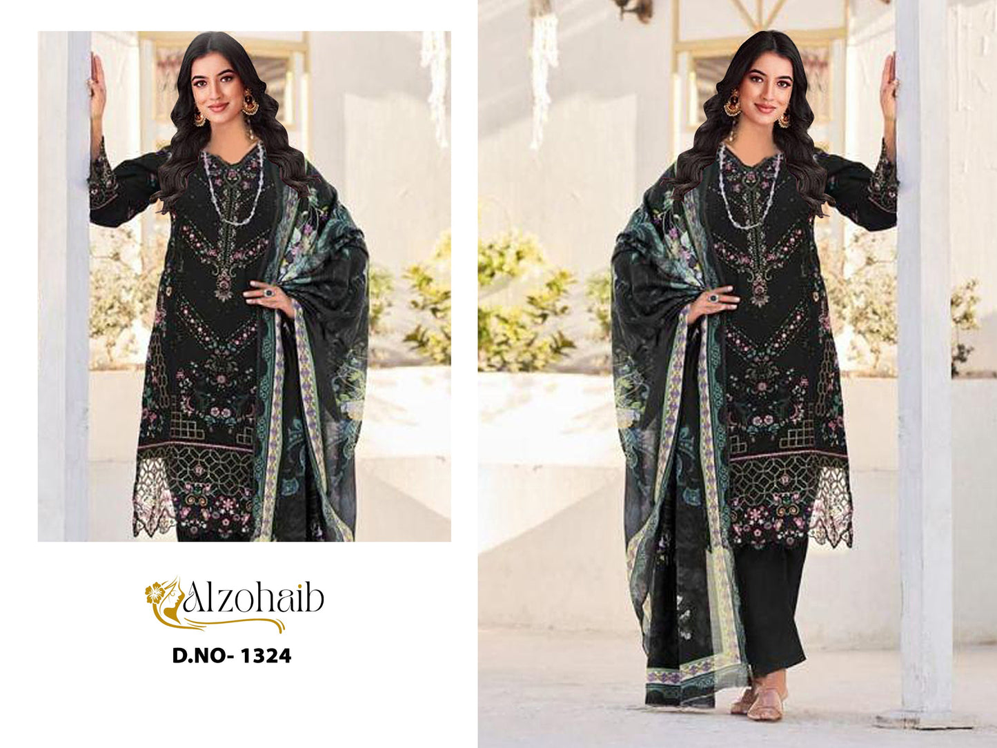1324 Yasmin Al Zohaib Cotton Pakistani Salwar Suits