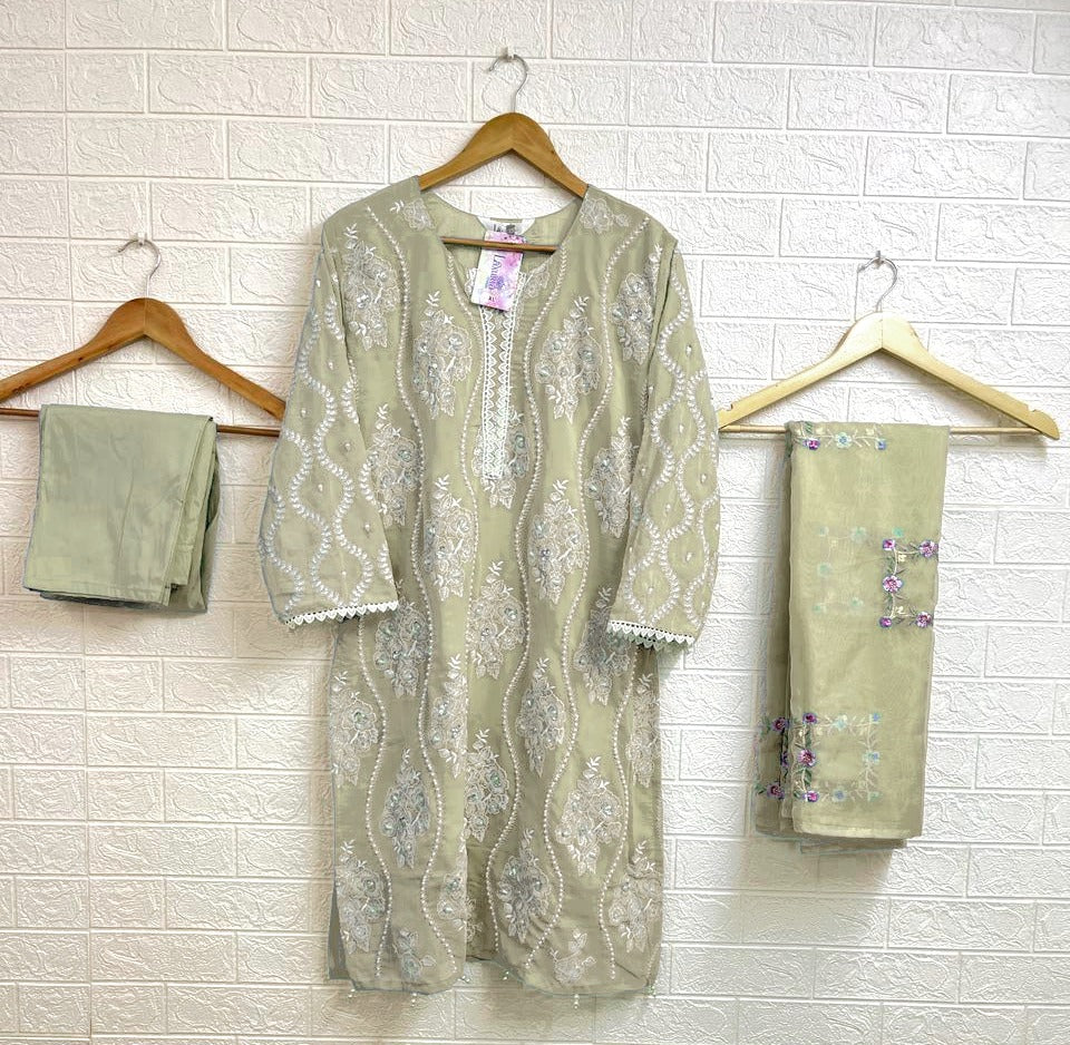 1327 Pista Laxuria Trendz Handwork Pakistani Readymade Suits