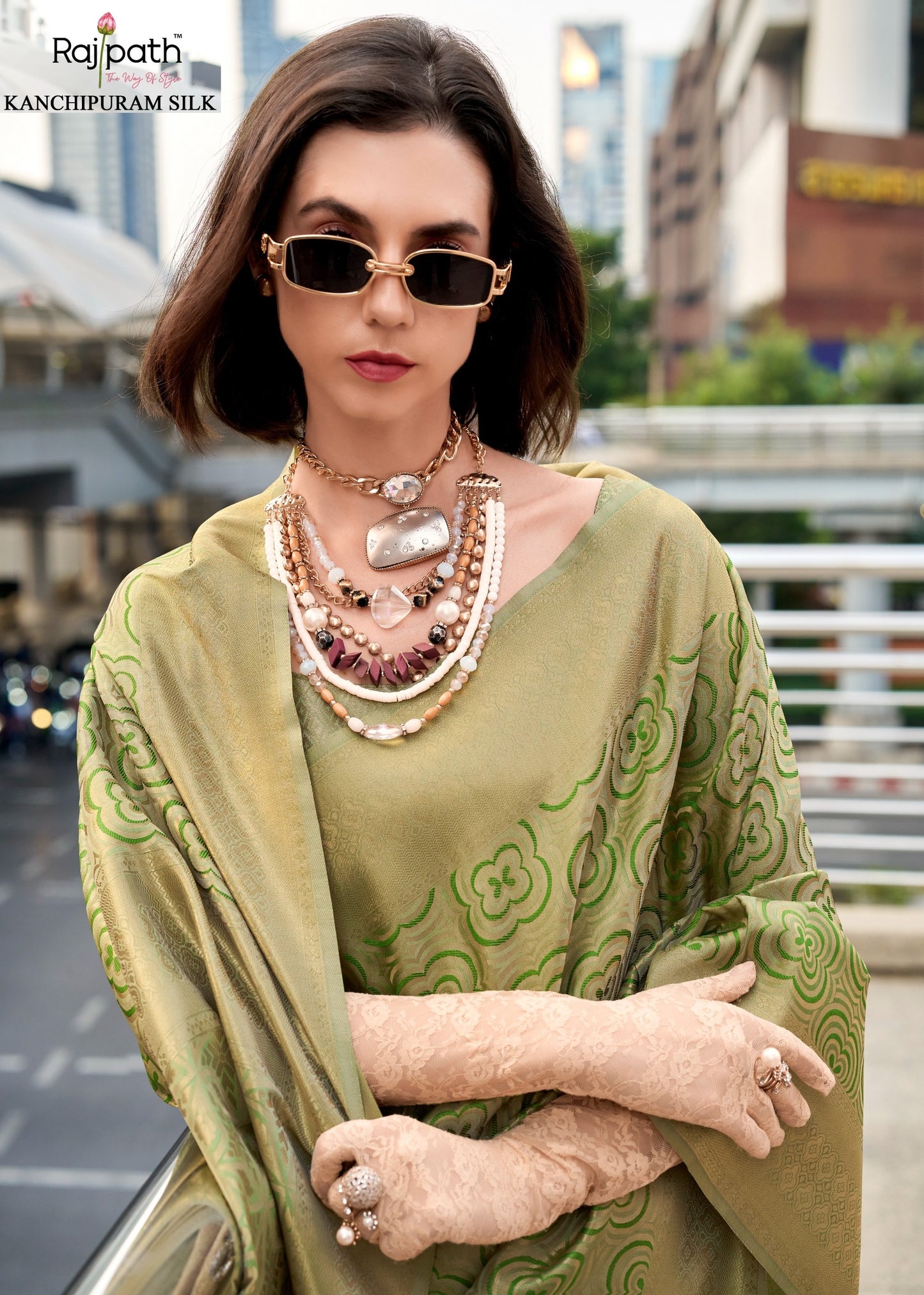 132 Butterscotch Rajpath Silk Sarees