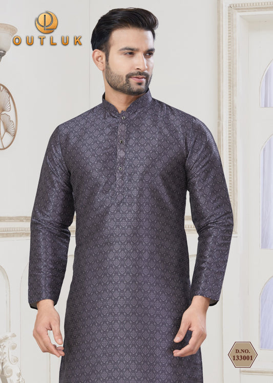 133001 Vol 133 Outluk Jacquard Mens Kurta Pyjama