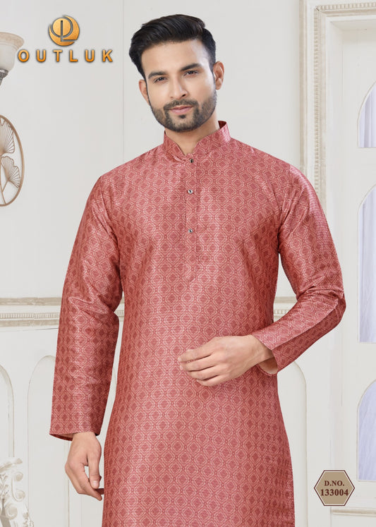 133004 Vol 133 Outluk Jacquard Mens Kurta Pyjama