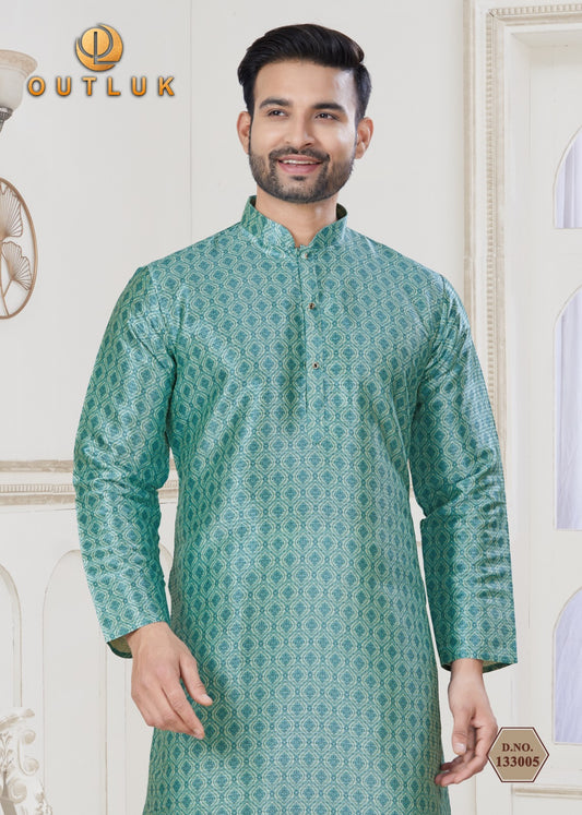 133005 Vol 133 Outluk Jacquard Mens Kurta Pyjama