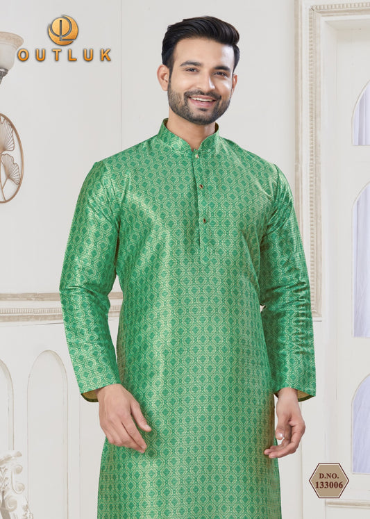 133006 Vol 133 Outluk Jacquard Mens Kurta Pyjama