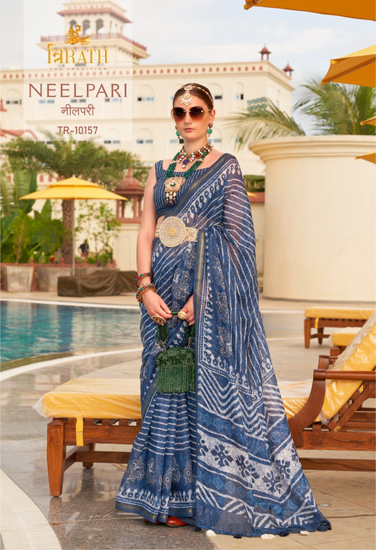10157 Neelpari Trirath Sarees
