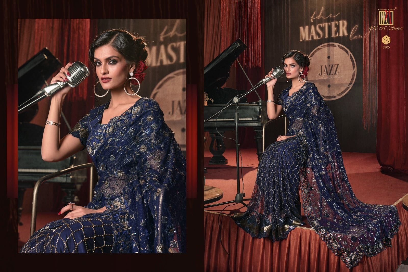 6805 Swarovski Vol 7 Mn Sarees