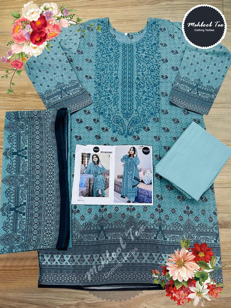 1336-C Mehboob Tex Cotton Pakistani Readymade Suits