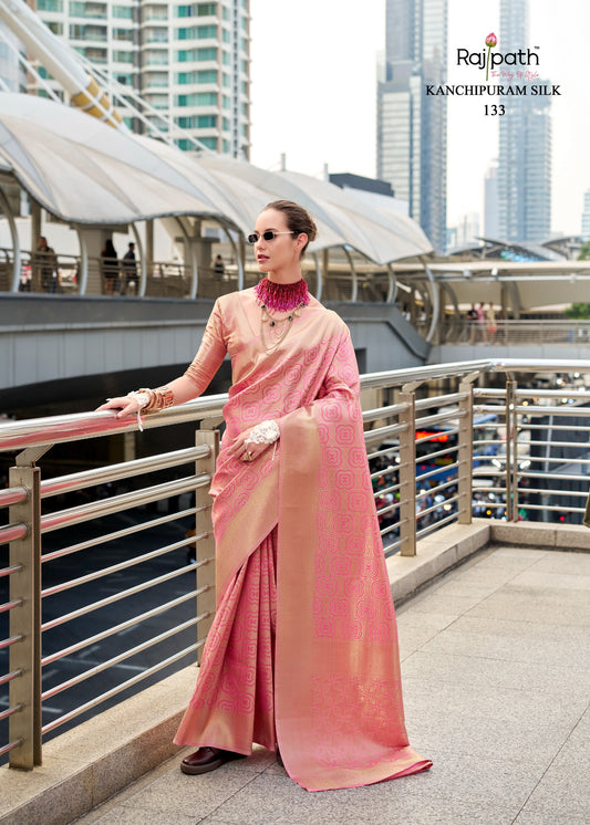 133 Butterscotch Rajpath Silk Sarees