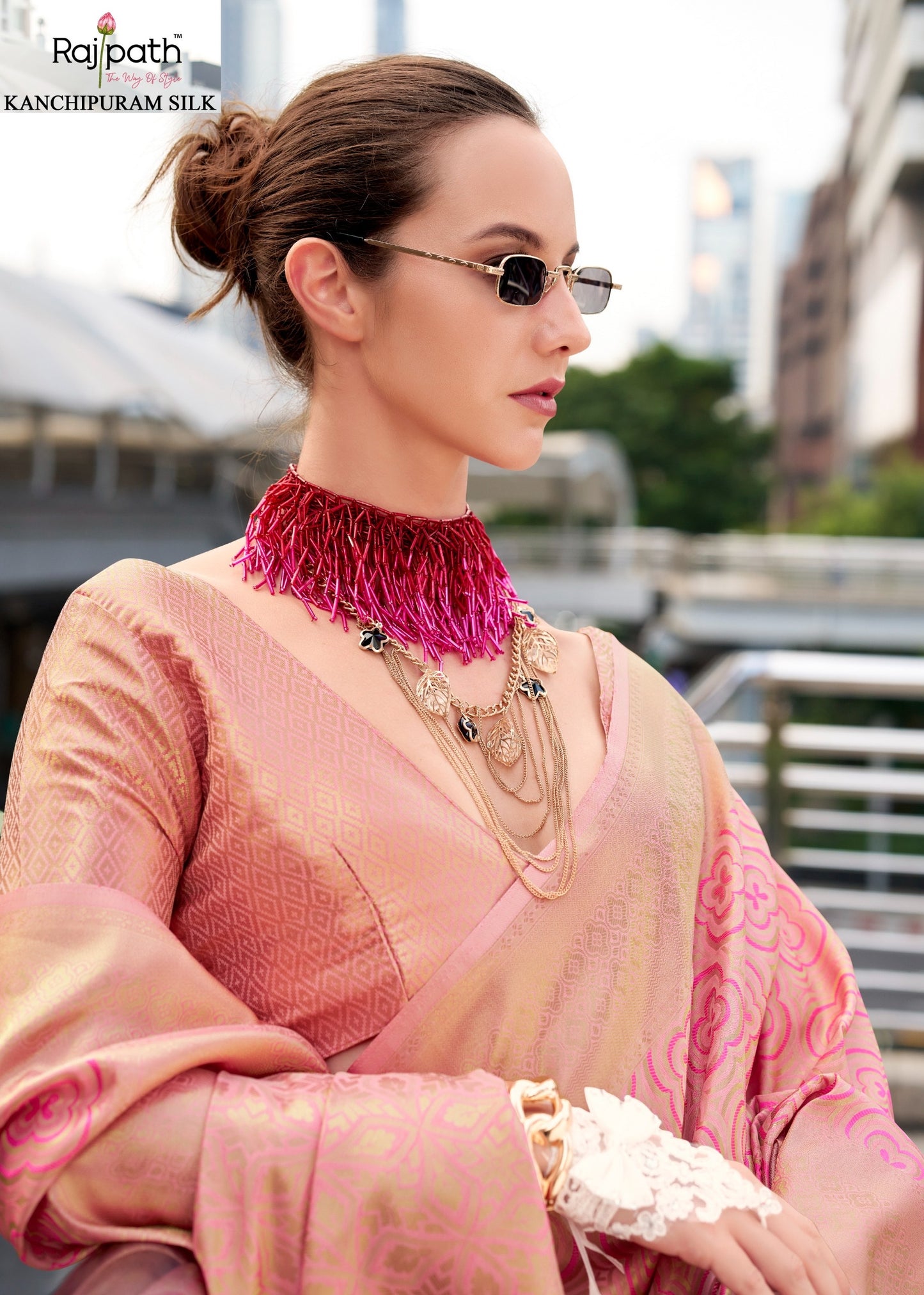 133 Butterscotch Rajpath Silk Sarees