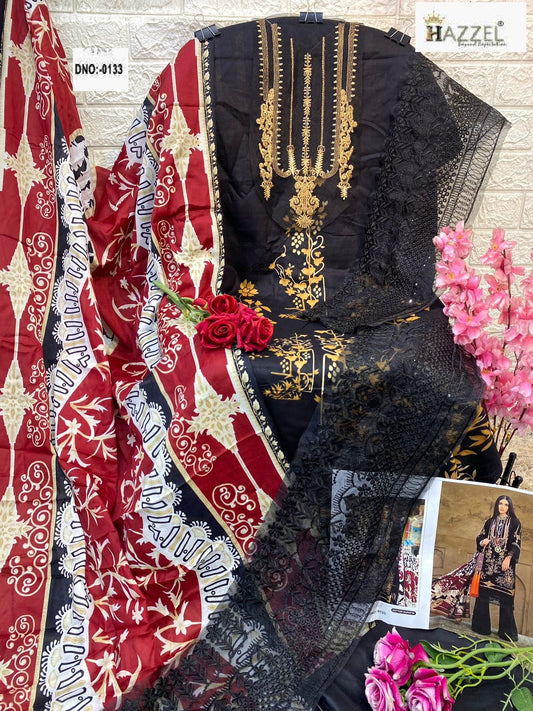 133 Hazzel Embroidery Pakistani Patch Suits