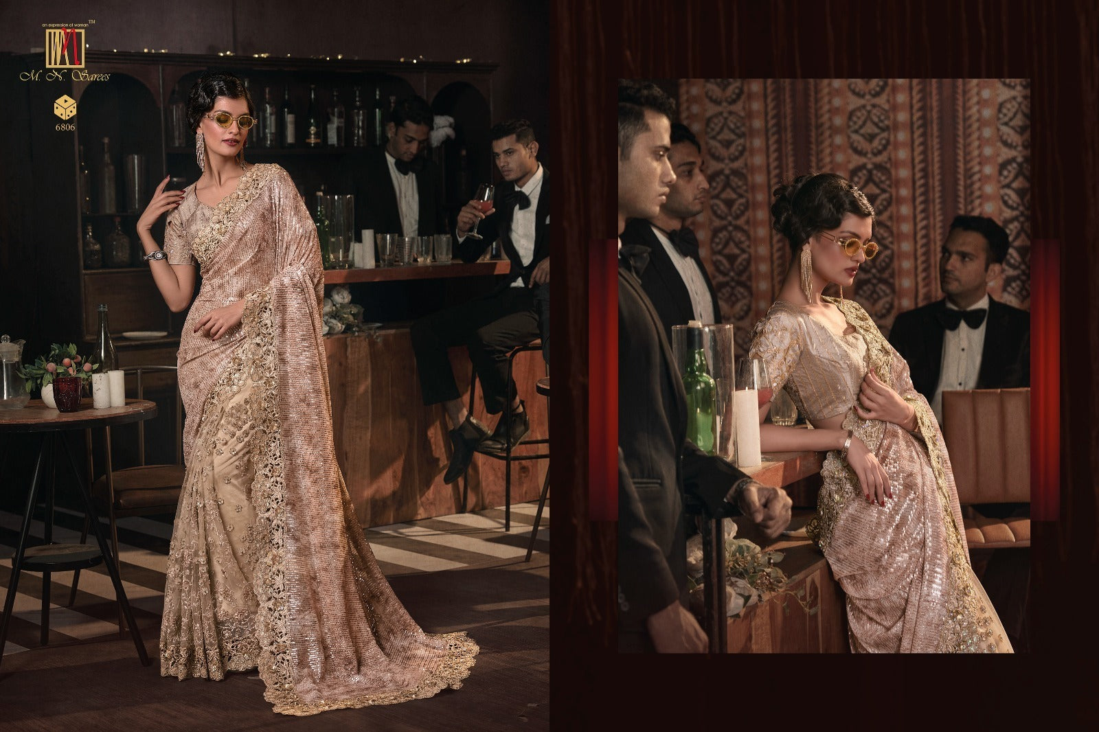 6806 Swarovski Vol 7 Mn Sarees