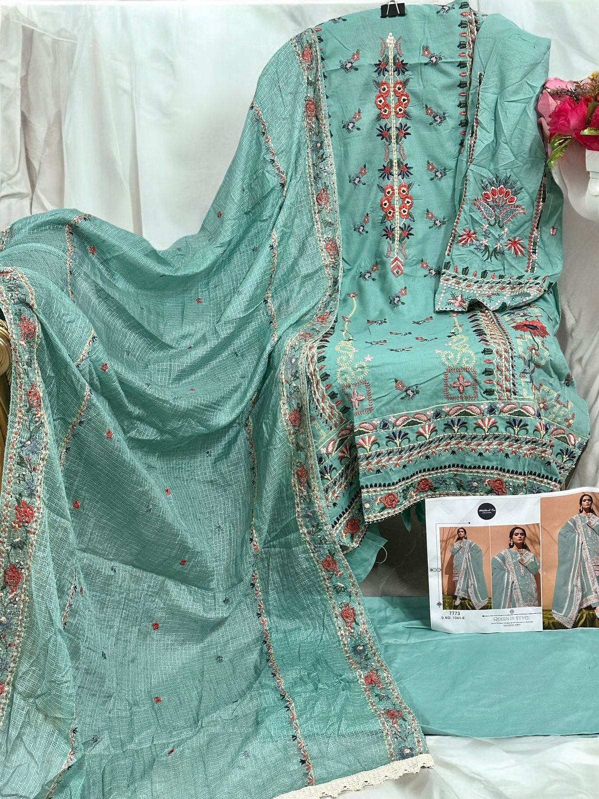 1341E Mehboob Tex Chikankari Pakistani Salwar Suits