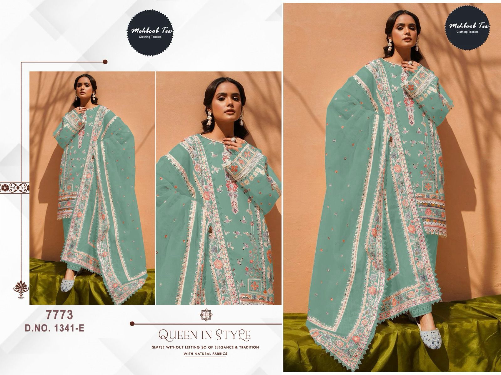 1341E Mehboob Tex Chikankari Pakistani Salwar Suits