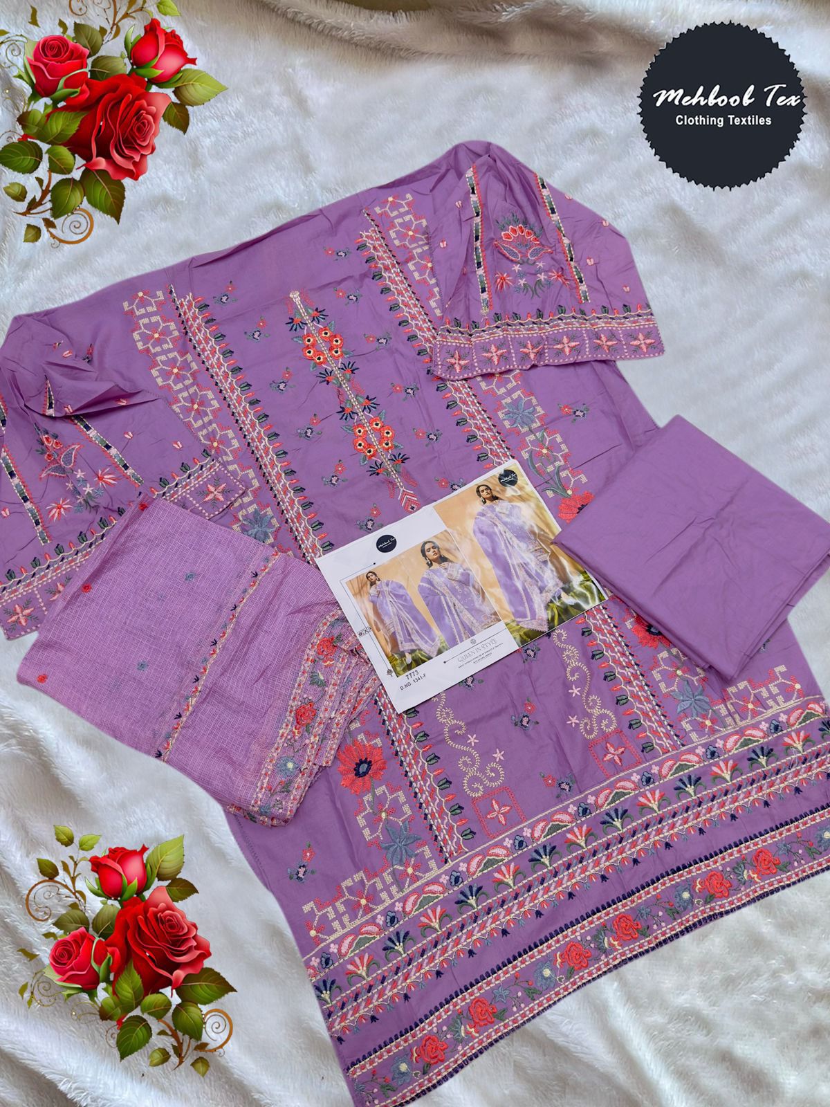 1341F Mehboob Tex Chikankari Pakistani Salwar Suits