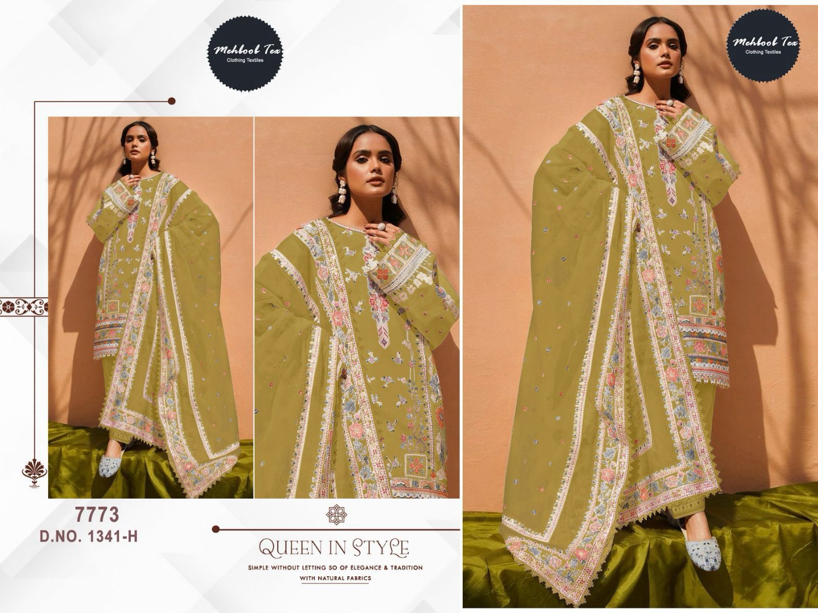 1341H Mehboob Tex Chikankari Pakistani Salwar Suits