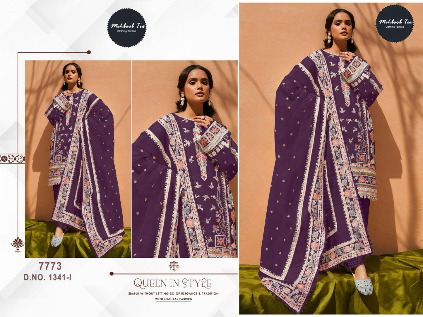 1341I Mehboob Tex Chikankari Pakistani Salwar Suits