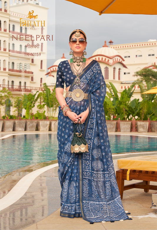 10159 Neelpari Trirath Sarees