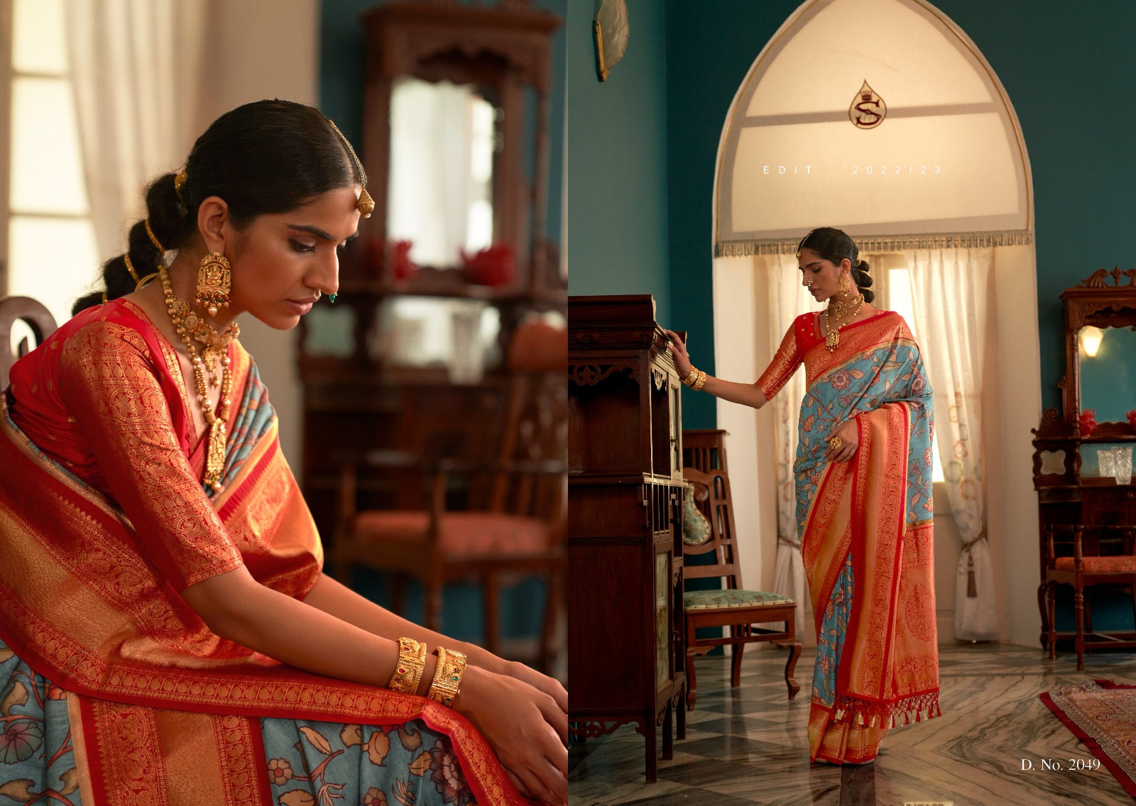 2049 Kalamkatha Kimora Sarees