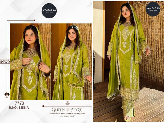 1356A Mehboob Tex Chinon Pakistani Salwar Suits