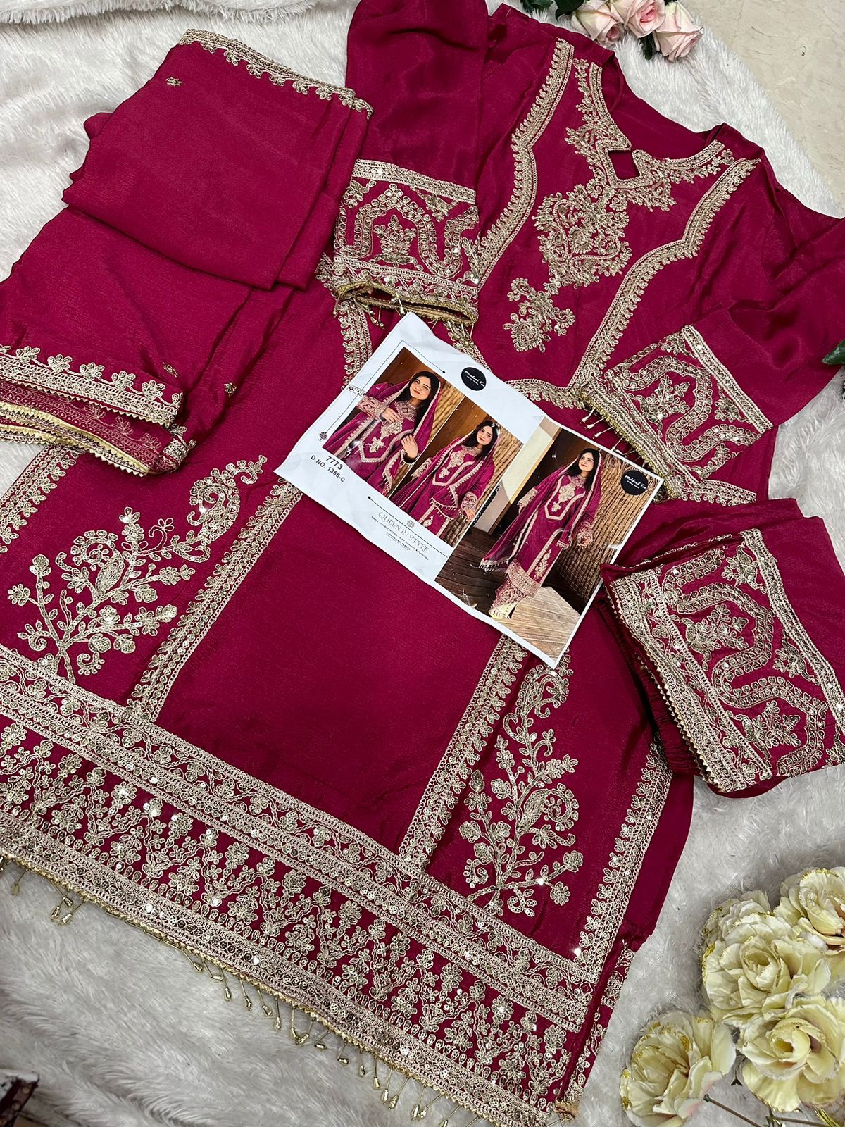 1356C Mehboob Tex Chinon Pakistani Salwar Suits